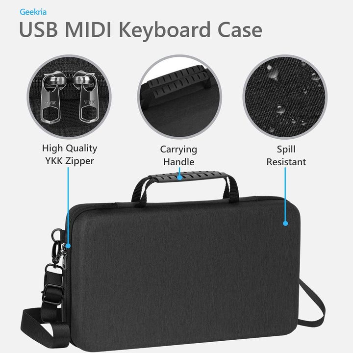 GEEKRIA USB-MIDI-Tastatur-Controller-Handtasche, kompatibel mit Arturia MiniLab 3 / MiniLab MkII 25