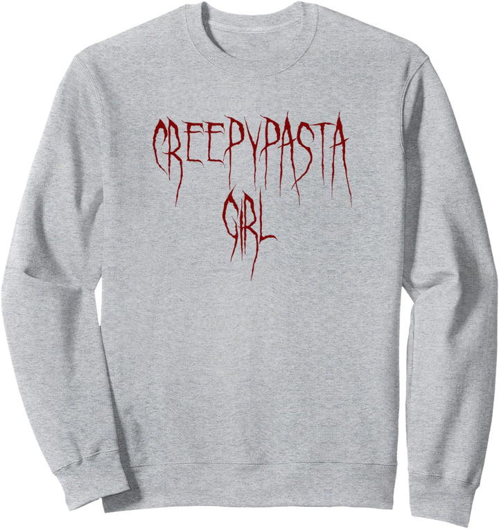 Creepypasta Girl Scary Story Dark Red Sweatshirt