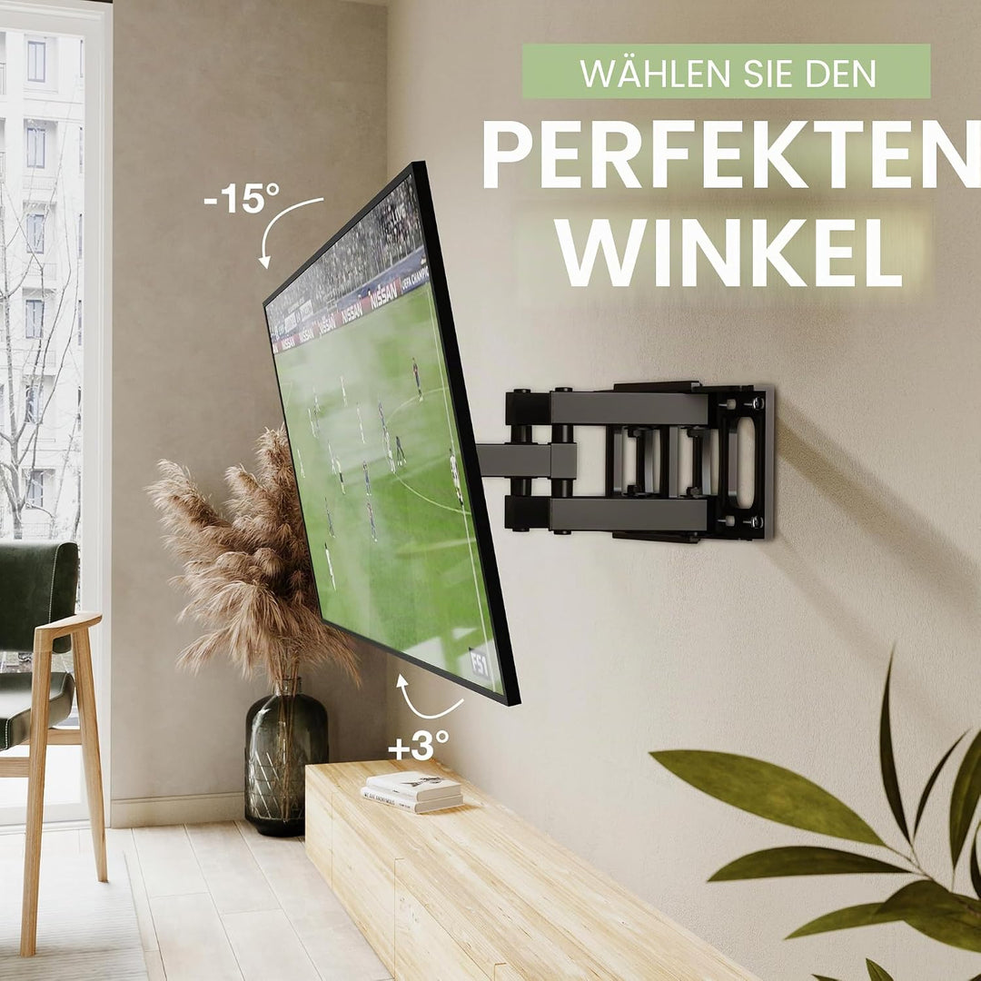 TV Wandhalterung für 32-65 Zoll Bildschirme VESA 75x75 bis 400x400mm Schwenkbare Neigbare und Ausfah