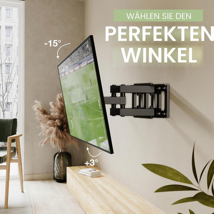 TV Wandhalterung für 32-65 Zoll Bildschirme VESA 75x75 bis 400x400mm Schwenkbare Neigbare und Ausfah