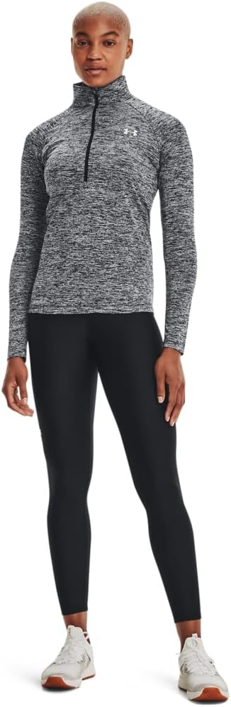 Under Armour Damen Tech Twist 1/2 Zip Langarm Pullover Sweatshirt S Schwarz, S Schwarz