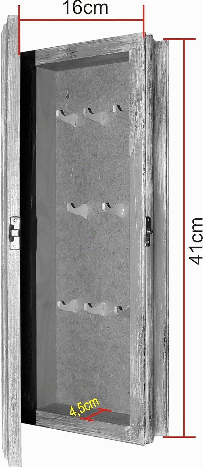 Schlüsselkasten aus Holz Hängeschrank mit Schlüsselbrett Wandorganizer für Schlüsselaufbewahrung Sch