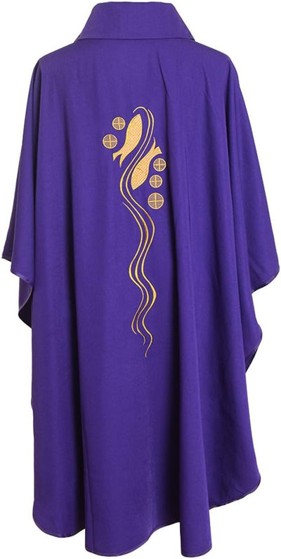 BLESSUME Priest Kasel (Gewand) Steinschmätzer Bestickt Mass Liturgische Kleidung zusammenklappbar Ba