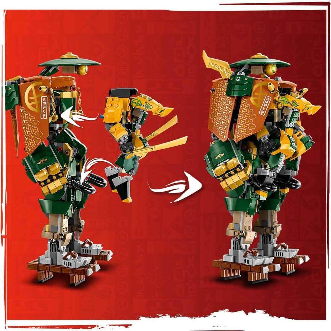 LEGO NINJAGO Lloyds und Arins Ninja Training-Mechs Set mit 2 kombinierbaren Action-Figuren und 5 Min