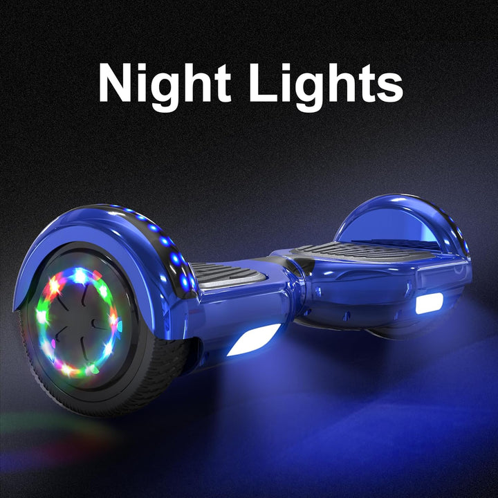 GeekMe Hoverboards 6.5”Zweimotoren 2-Rad-Hoverboards Hoverboards mit LED-Leuchten Bluetooth blue col