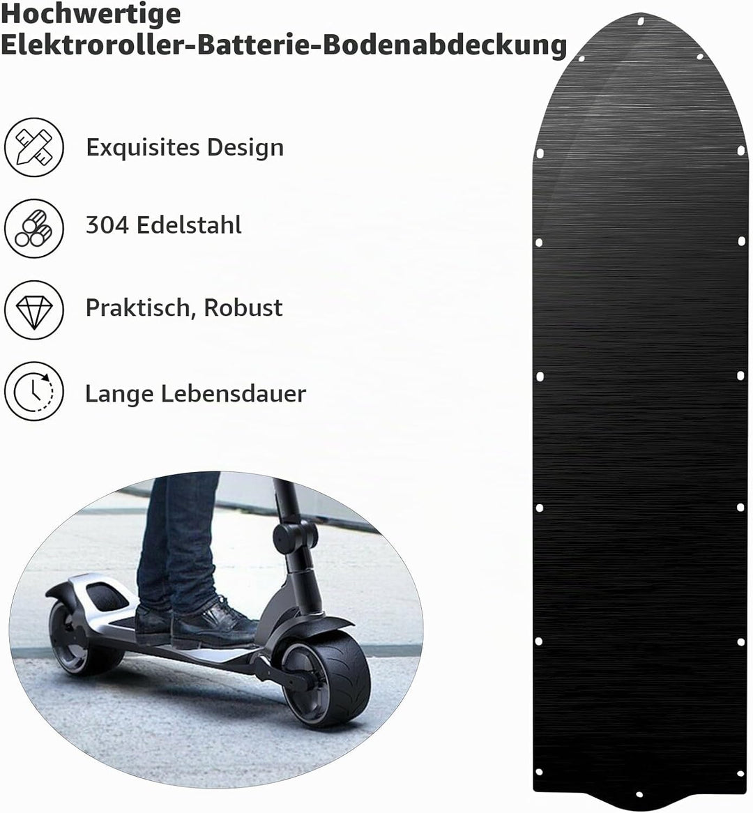 Scooter Bottom Plate, kompatibel mit Ninebot Max G2 G65, Untere Batterieabdeckung aus rostfreiem Sta