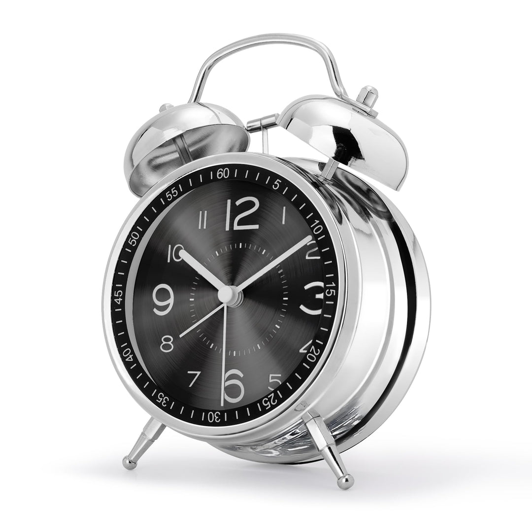 Lafocuse Wecker Laut für Tiefschläfer mit Ohne Ticken, Doppelglockewecker, Batteriebetrieben, mit Na