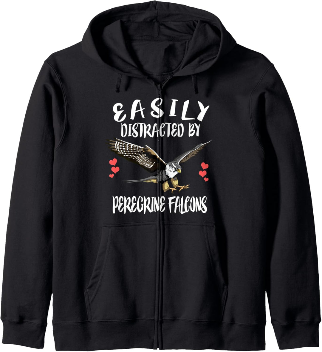 Easily Distracted By Peregrine Falcons Birds Kapuzenjacke