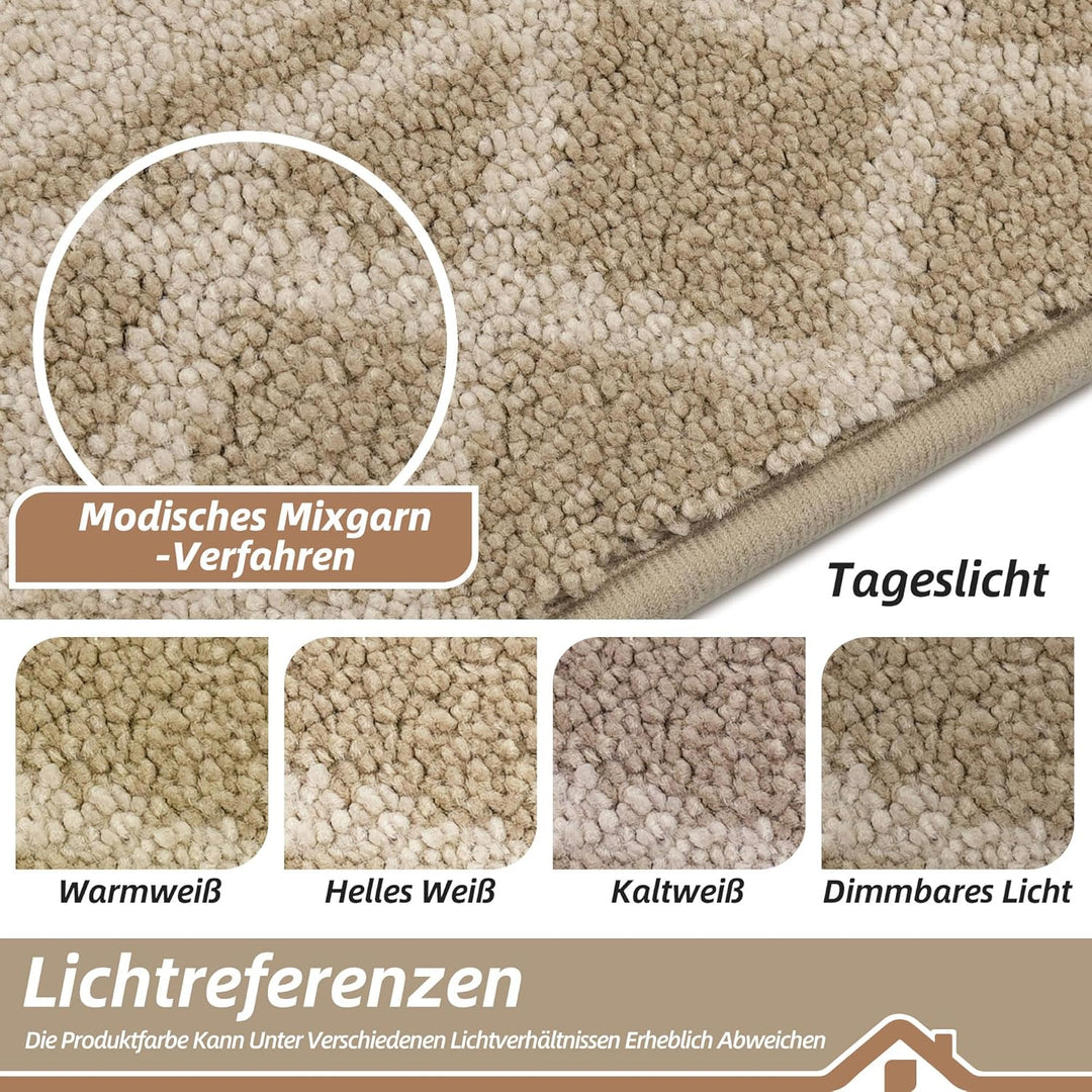 BEQHAUSE Fussabtreter Innen, Fussmatte, Schmutzfangmatte Waschbar, TPR rutschfest Fussabtreter Innen