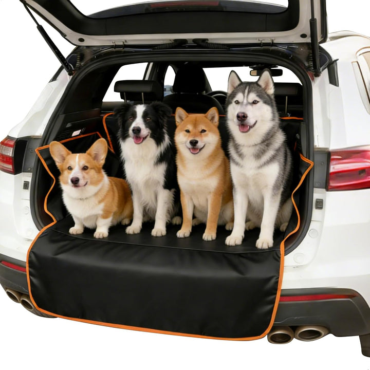 Hundebett Kofferraum Auto, Hundematte Auto Rückbank 180x105cm, Wasserdichter Rücksitzschoner Hund mi