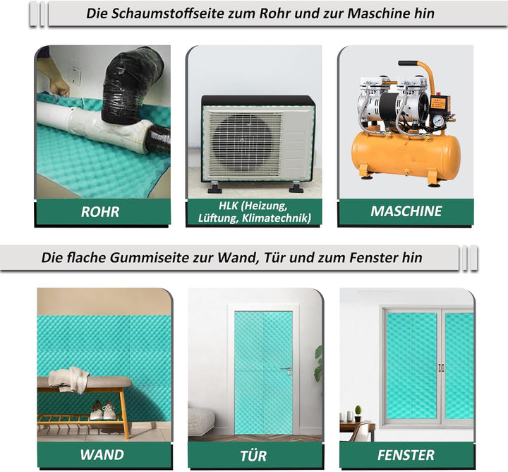 BXI Doppelte Schalldämmung Schallisolierschaum, 100 x 34 x 2,5 cm Eierkarton Schallabsorbierender Ak