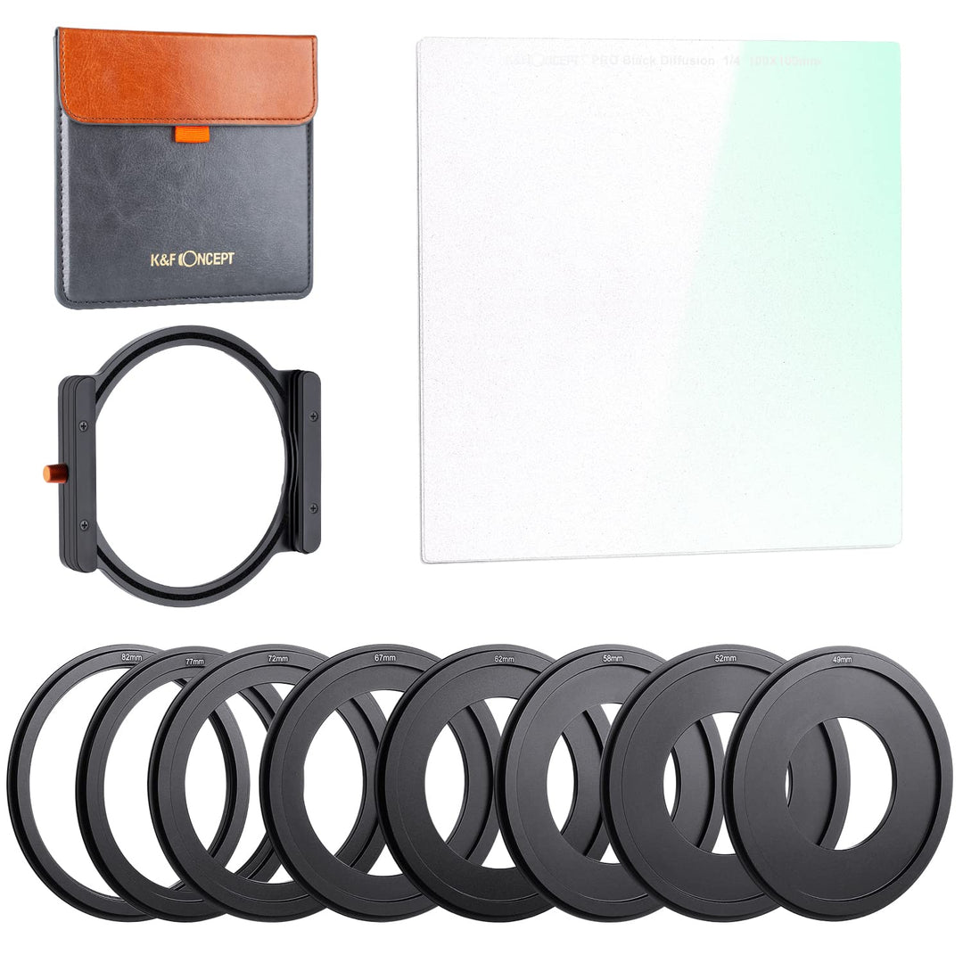 K&F Concept Nano-X Square Black-Mist 1/4 Filter Black Diffusion Rechteckfilter 100x100mm mit Filterh