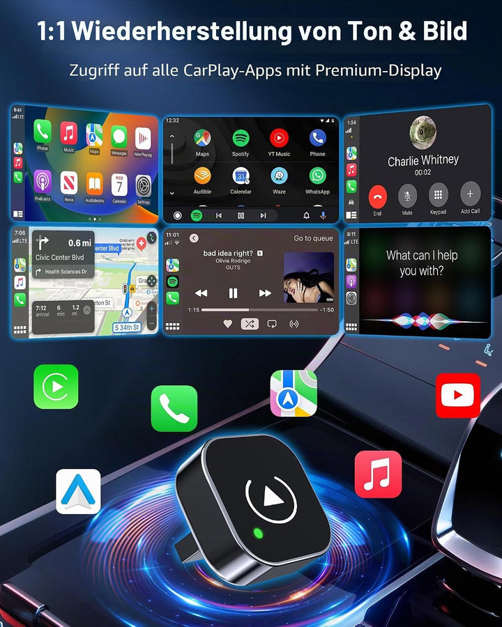 2-in-1 CarPlay Wireless Adapter Android Auto Adapter