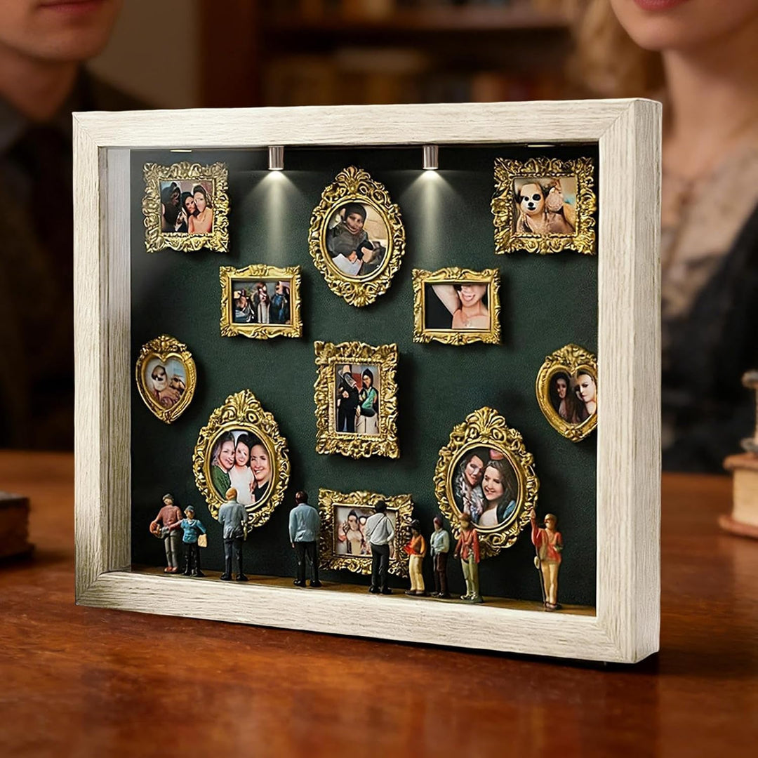 Mini Museum Bilderrahmen Personalisiert„Museum of Us“, 3D Bilderrahmen Personalisiert Mit Fotos- DIY