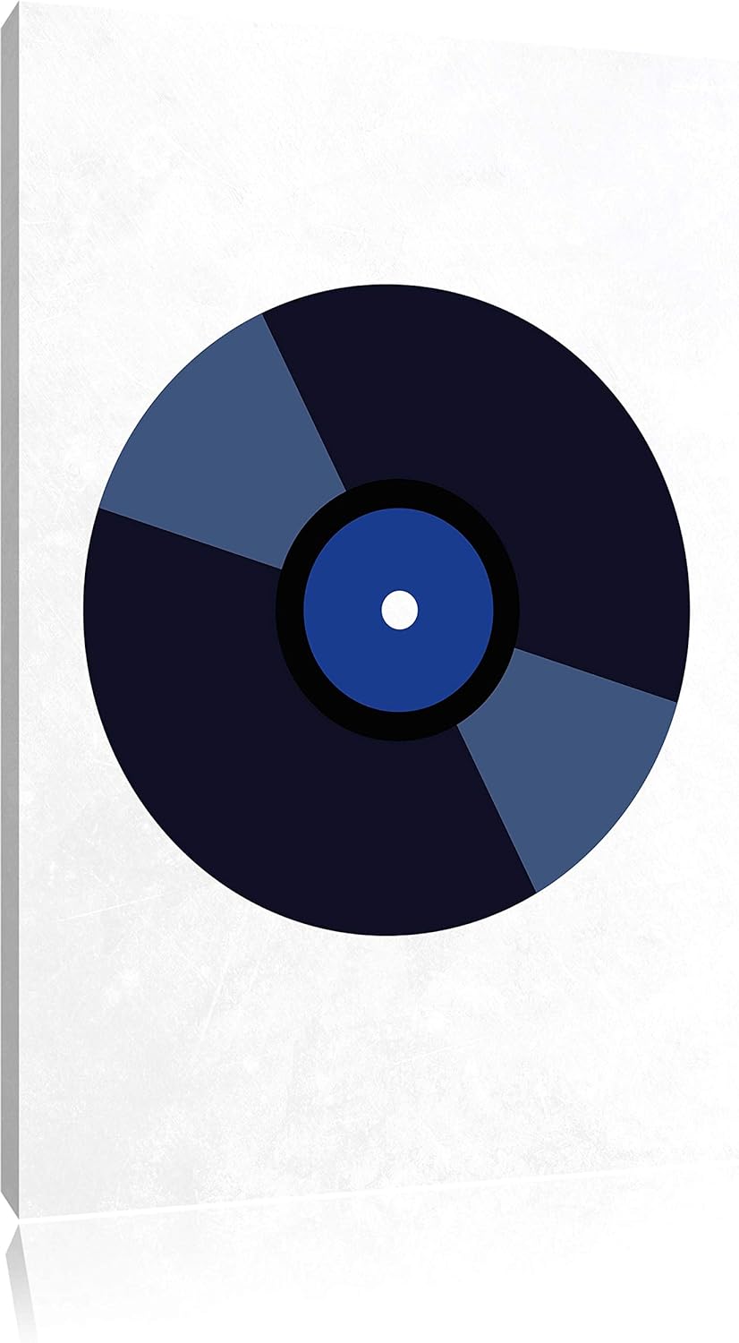 Pixxprint Rock 'n' roll Schallplatte als Leinwandbild/Grösse: 100x70 / Wandbild/Kunstdruck/fertig be