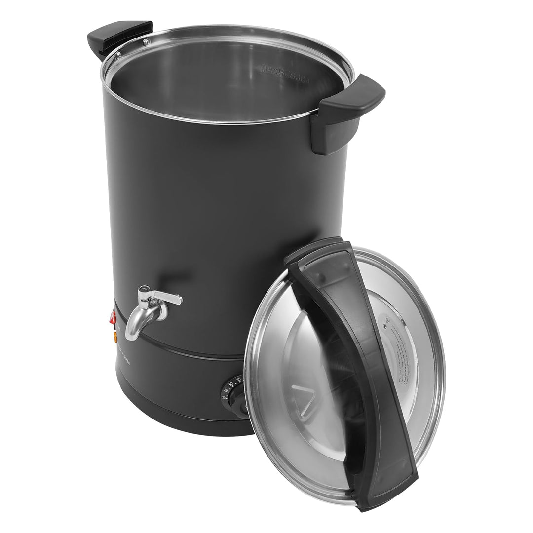 Wachsschmelzer 12 L 1800 W für Kerzenherstellung DIY Schwarz | 12 L, 1800 W, 30-110 °C, SUS 304 Edel