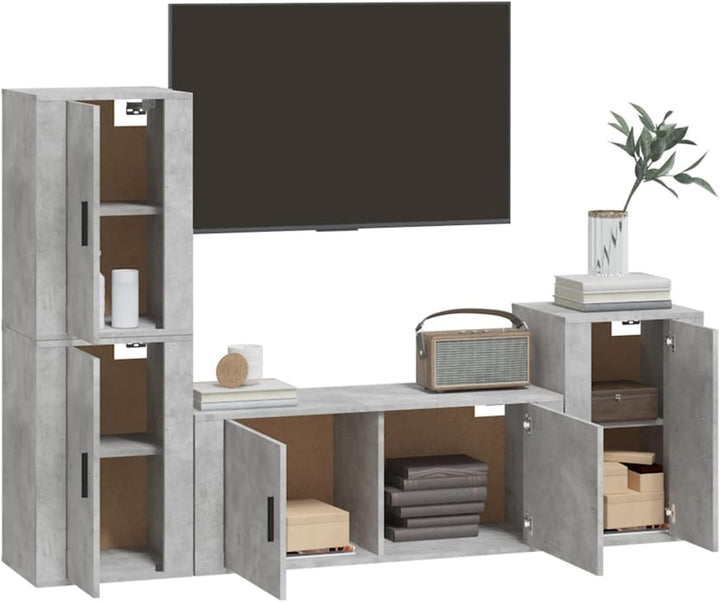 Tidyard 4-tlg.Hängeschrank Hängend Wohnwand,TV-Schrank Wandschrank Lowboard,TV-Bank Fernsehschrank,F