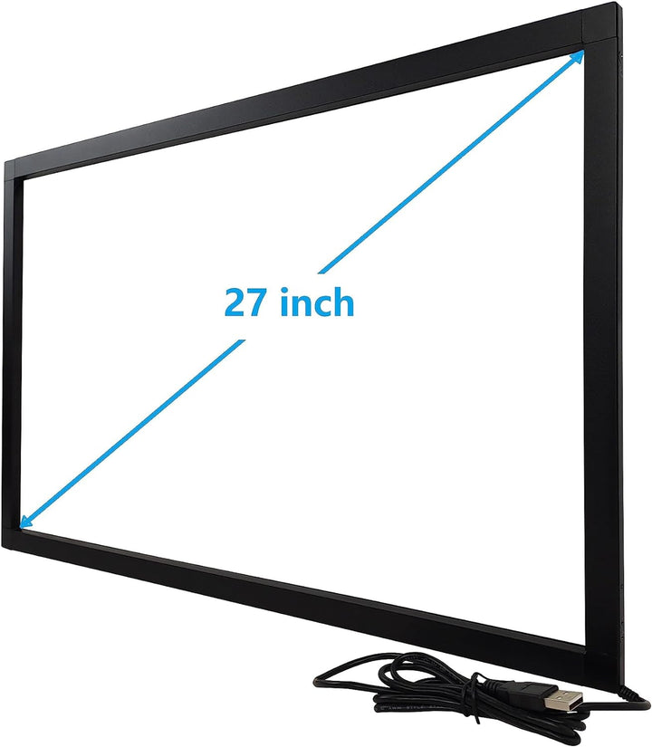Deyowo 27 Zoll Infrarot-Touchscreen-Rahmen, IR-Touchscreen-Overlay, Touchscreen-Panel, Freier Treibe