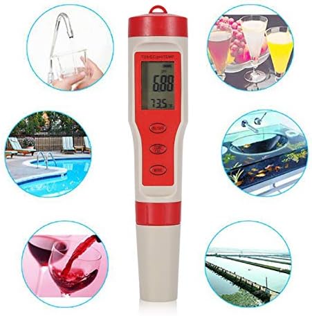 PH Messgerä Digitale PH Meter 4 in 1 Multifunktionale PH/EC/TDS/TEMP Meter Digitaler Wasserqualitäts