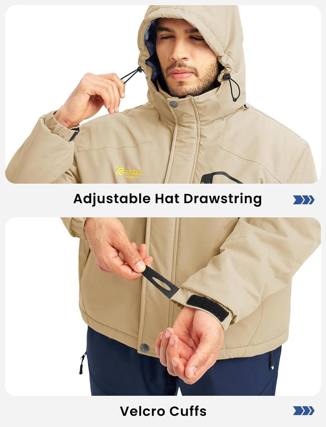 Herren Winter Fleecejacke Warm Jacke Softshelljacke Atmungsaktiv Outdoor Skijacke Winddichte Wasserd