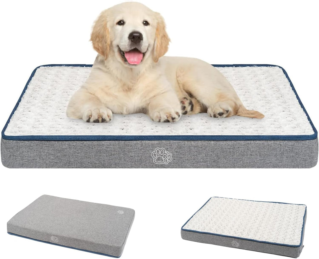 EMPSIGN Hundekissen Mittelgrosse Hunde waschbar, Hundebett Wasserdicht M 76x50x7,5cm, Hundematte Abn