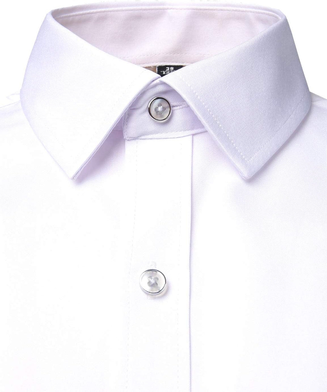 PARKLEES Herren Tailliert Freizeit Langarm Hemd Businesshemd für Hochzeit Business M Weiss, M Weiss