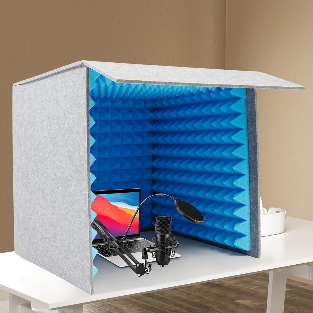Vocal Booth Tragbare Schalldichte Kabine Schallabsorption Schalldichte Gesangskabine 60 * 60 * 60cm,