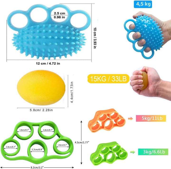 Handübungsbälle, Fingertherapie Squeeze Balls, Finger Stretcher zur Linderung von Handgelenkschmerze