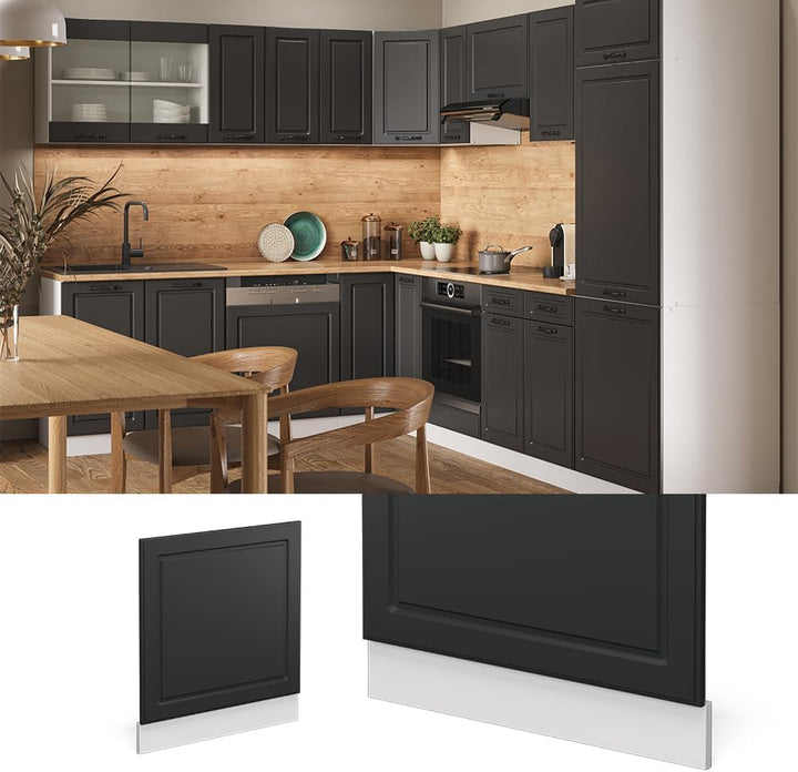 Vicco Frontblende R-Line, Anthrazit Landhaus/Weiss, 60 cm ohne Arbeitsplatte Anthrazit Landhaus Gesc
