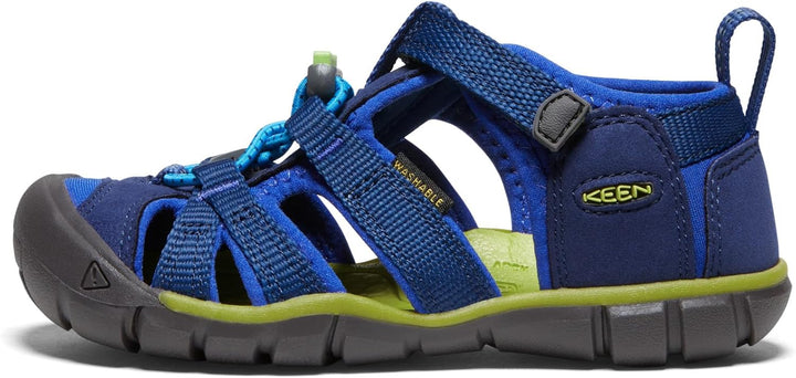 Keen Unisex-Kinder Seacamp Ii Cnx Sandalen Trekking-& Wanderschuhe 34 EU Blue Depths Chartreuse, 34