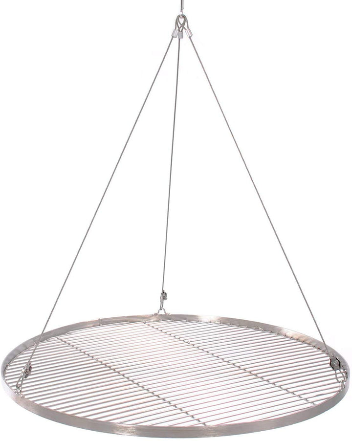 65 cm Grillrost Edelstahl für Schwenkgrill 3 Bein BBQ Grill Rost mit Seil 14 mm Stababstand