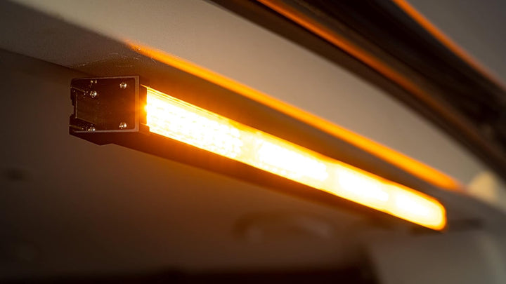 Heckwarnsystem Backstorm 2023 ECE R65-62cm | Heckabsicherung | Zulassung ECE R65 | Frontblitzer | Wa