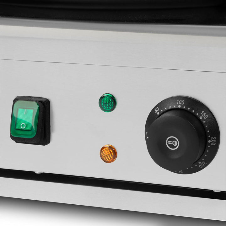 Crepes Maker Crepesplatte Crepesmaker Elektrisch aus Edelstahl mit 40cm Platte (3000W, Antihaftbesch