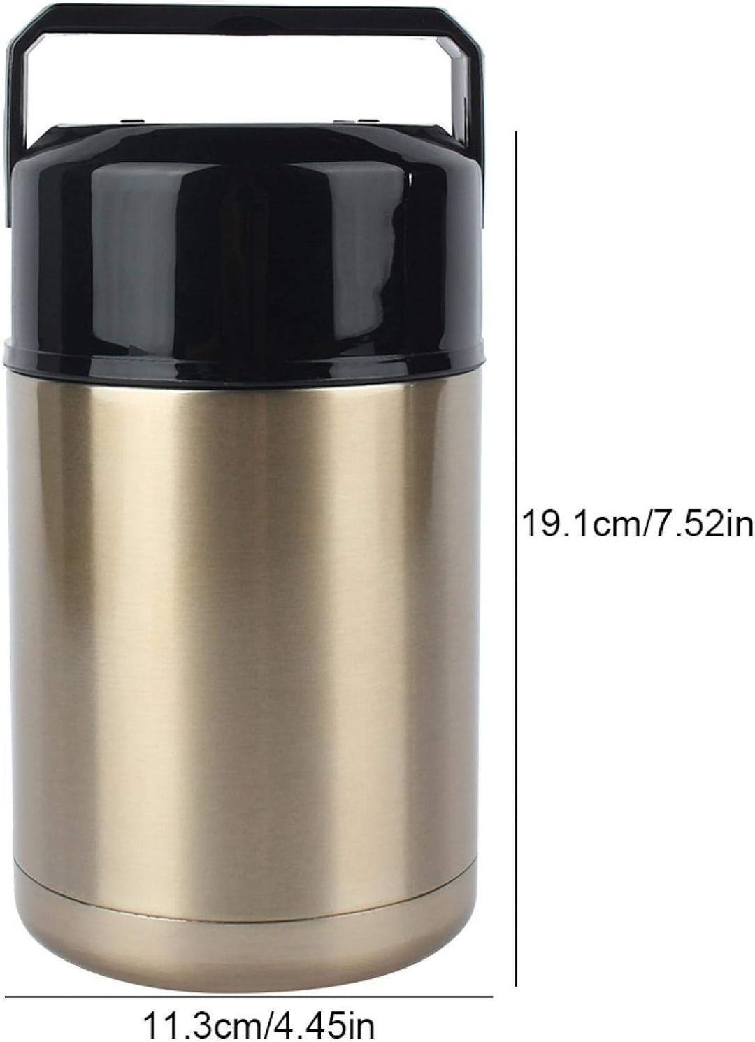 Thermobecher Essen to go, Thermobehälter für Essen 1 liter, Thermo Lunchbox aus Edelstahl, Thermos E