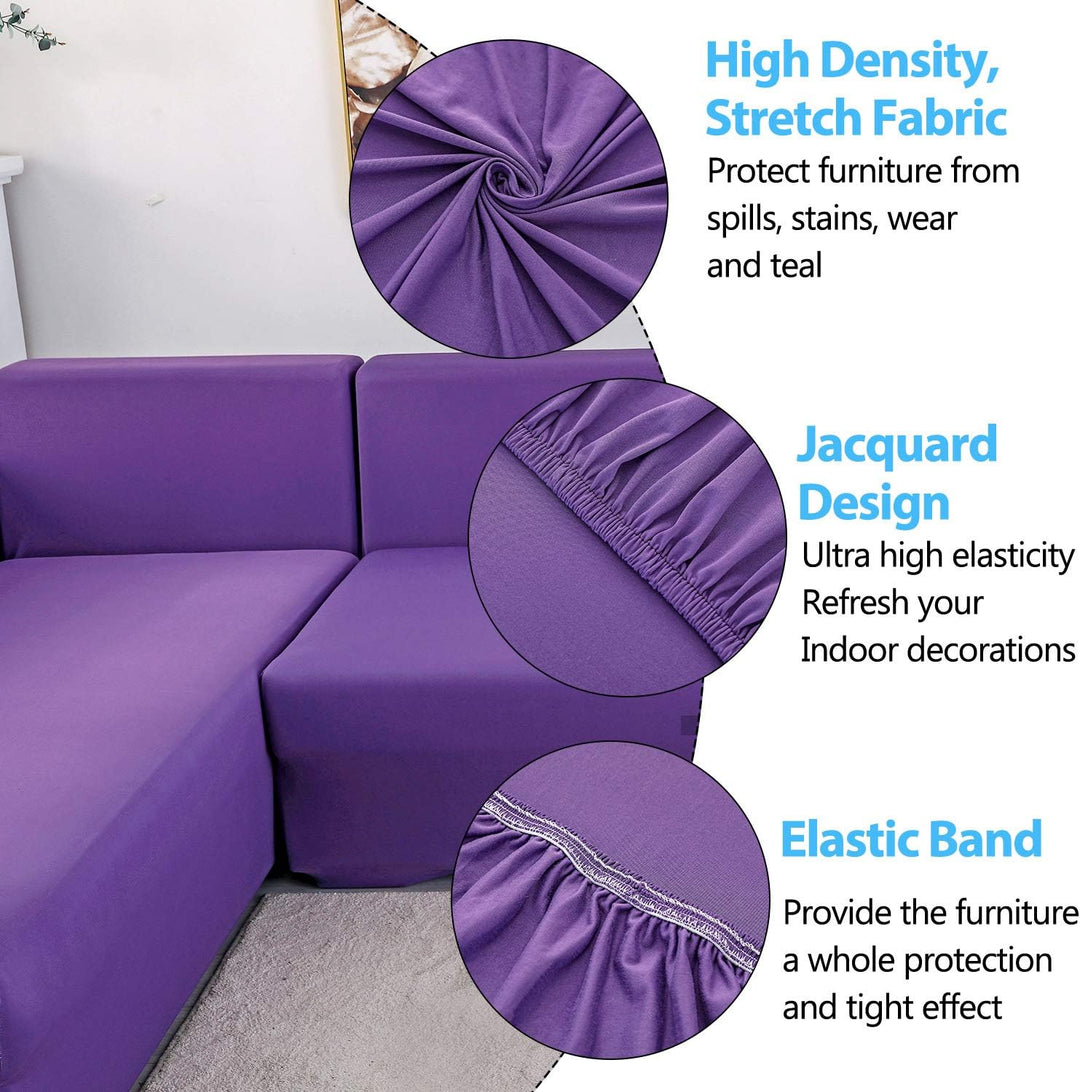 PETCUTE Sofabezüge Stretch Sofaschutz elastisch L-Form Sofa bezug ecksofa Sofabezug Sofaüberwürfe fü