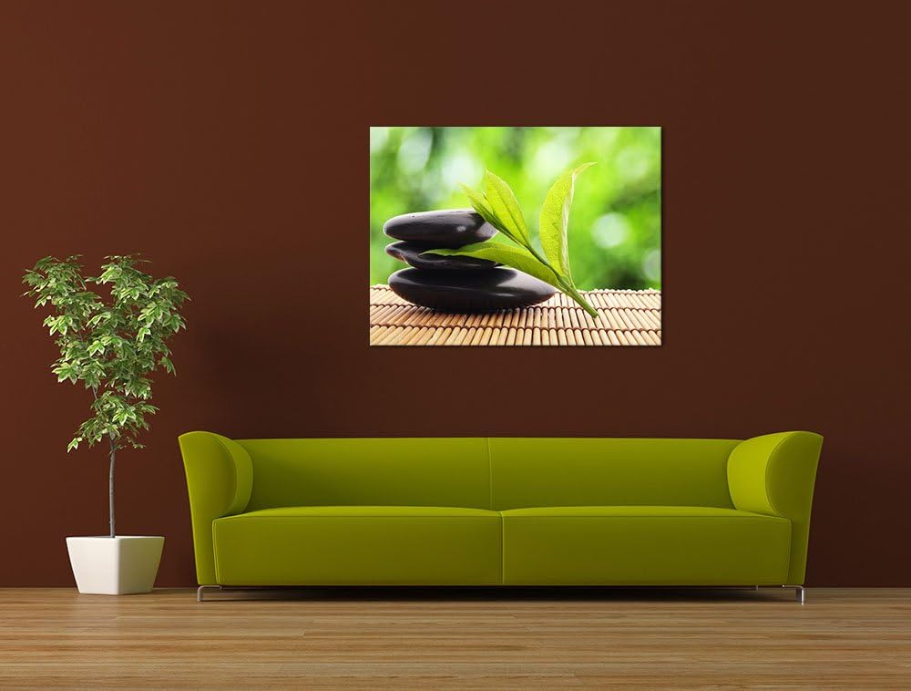 Bilderdepot24 Bild auf Leinwand | Zen Steine V in 100x60 cm mehrteilig als Wandbild | Wand-deko Deko