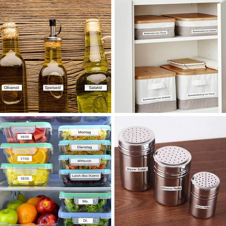 SUPVAN Beschriftungsgerät Selbstklebend, Tragbarer Mini Labeldrucker Etikettiergerät Selbstklebend m