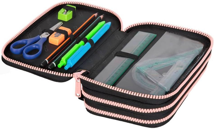 CoolPack XXL Federtasche, federmäppchen Junge, Federmappe Federmäppchen gross 44-teilig mit Aufnäher