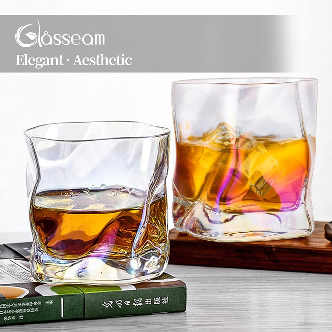 Whiskey Gläser Set Whisky Glas: 6 Stück Edel Rum Tumbler Weingläser Ohne Stiel Männer Papa Scotch Vo