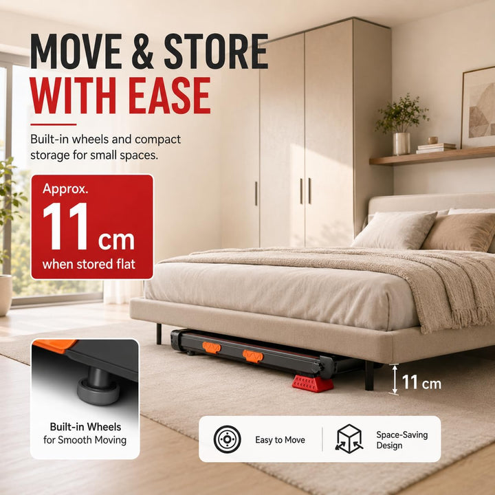 Laufband für Zuhause Klappbar 10% Steigung, Haus & Büro, 136KG | 3.0 PS Walking Pad mit Steigung, 6-