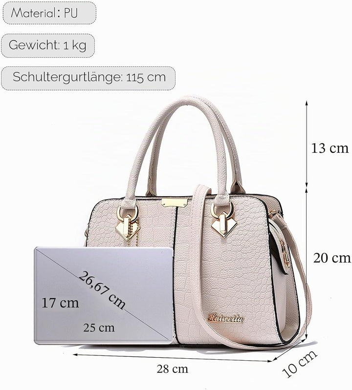 FANDARE Damen Handtasche Umhängetasche Frauen Schulterbeutel Shopper Tote Reise Henkeltasche Schulte