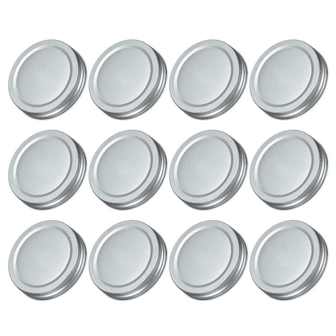 QUARKZMAN 50 Stück Einmachglasdeckel, 70mm/2.76" Regular Mouth Zinnplattenkappen auslaufsicher für E