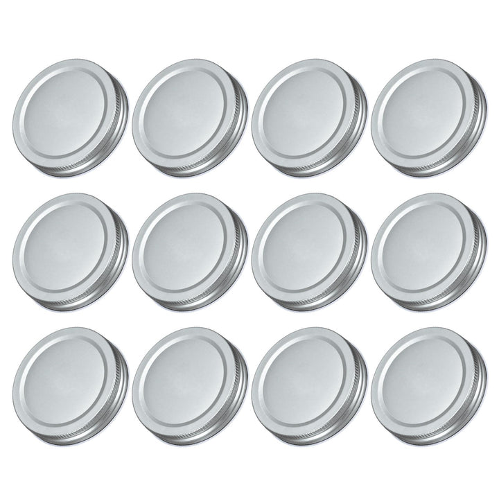 QUARKZMAN 50 Stück Einmachglasdeckel, 70mm/2.76" Regular Mouth Zinnplattenkappen auslaufsicher für E