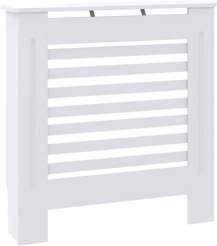 Wohnzimmer Heizkörperabdeckung 78x19x81.5 cm MDF Heizkörperverkleidung Dekorative Lamellen-Design He