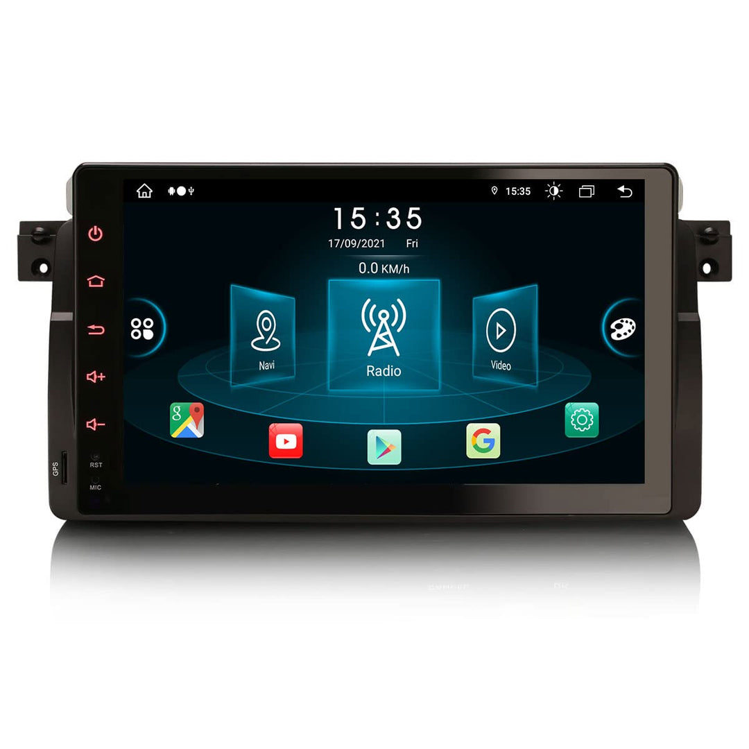 Erisin 9 Zoll 8-Kern 4GB RAM 64GB ROM Android 11.0 Autoradio mit GPS Navi Für BMW 3er E46 318i M3 Ro