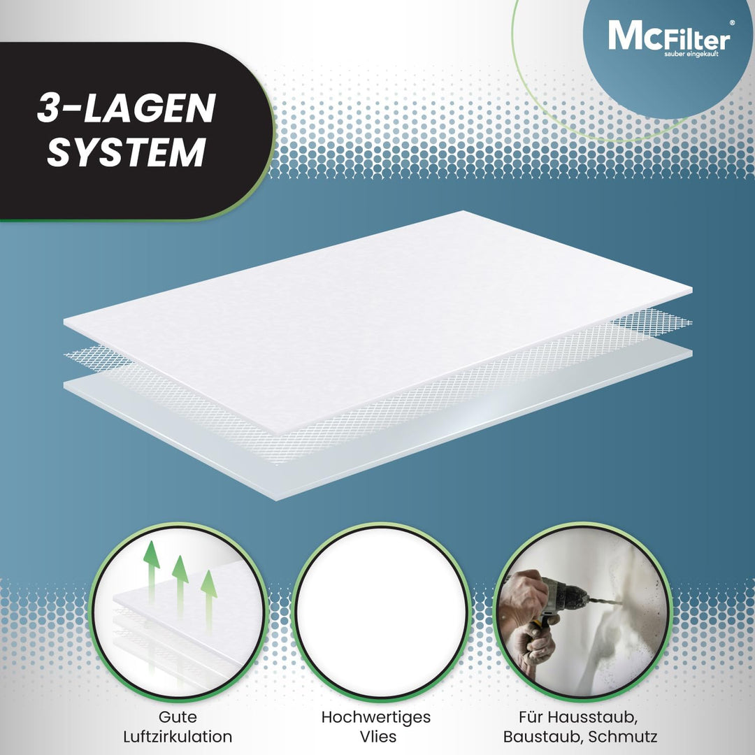 McFilter | 20x Staubsaugerbeutel kompatibel mit MAKITA VC2000L VC2010L VC2012L VC2511L VC2512L VC301