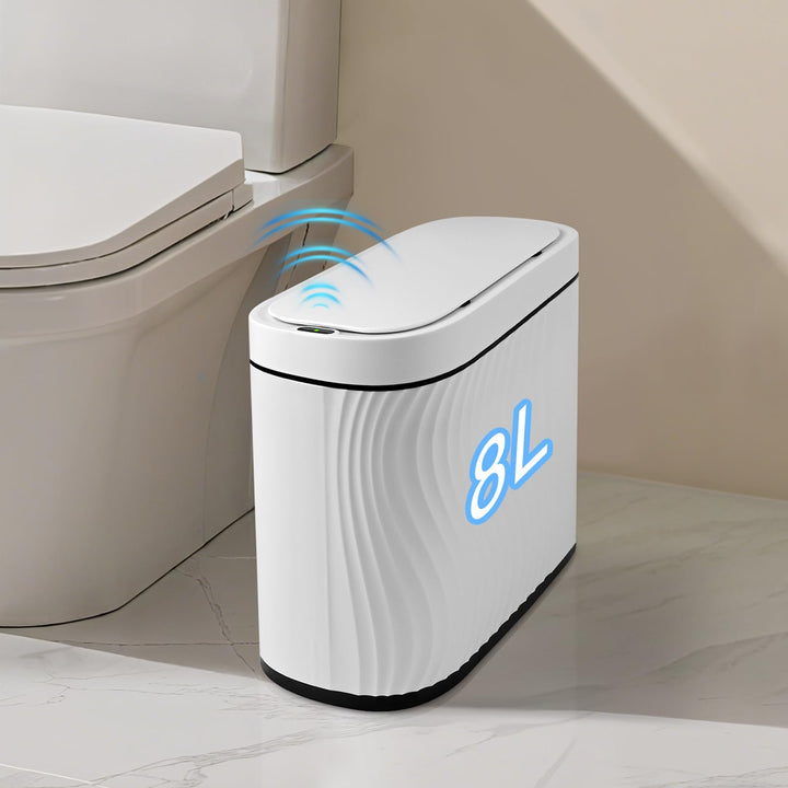 Badezimmer Mülleimer mit Deckel 8L Sensor Mülleimer, Wasserdichter Mülleimer Smart Mülleimer mit Sof