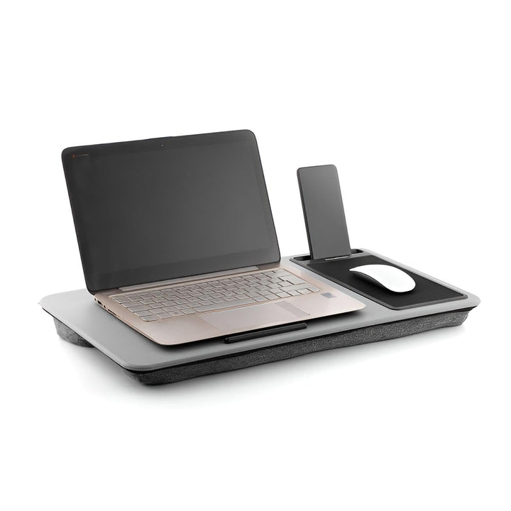 Premium Laptop-Tisch für Bett, Sofa, Couch, Auto Dank Kissen | Laptop Unterlage Schoss mit Mauspad |