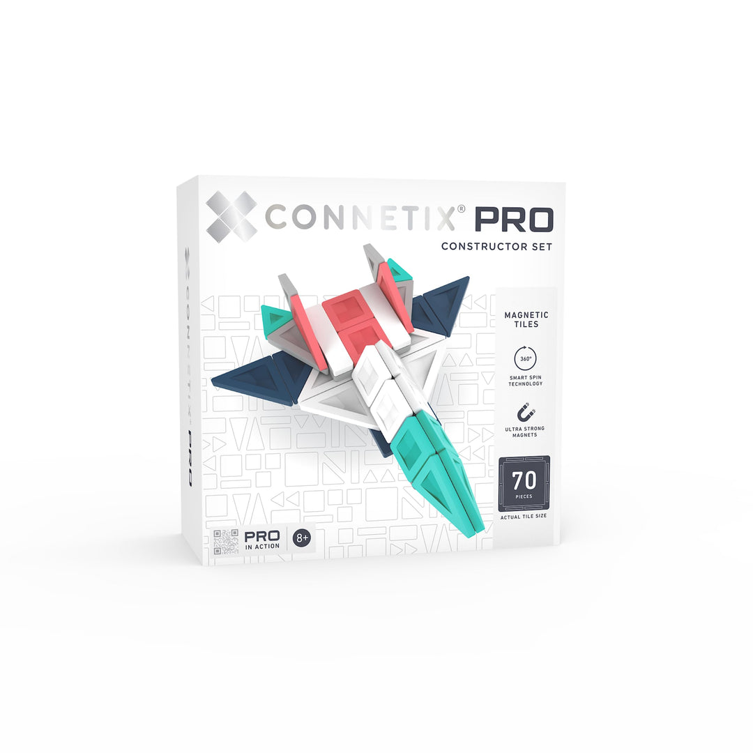 CONNETIX PRO Magnetische Fliesen Konstruktionsset, 70 Stück