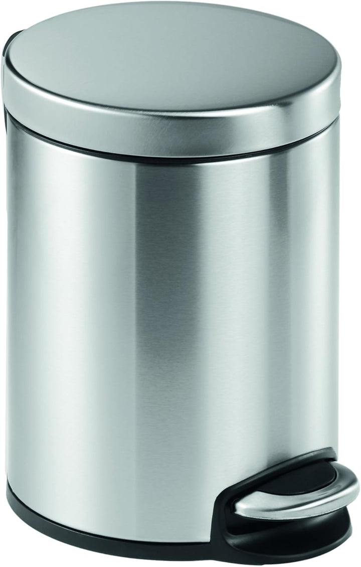 Durable Treteimer Edelstahl rund 5, mit Absenkautomatik und herausnehmbaren Inneneimer 5 L, 1 Stück,